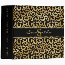 Personalizado de impresión de leopardo dorado