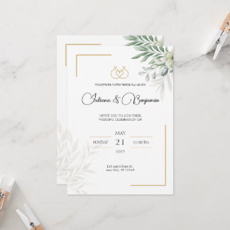 Personalizado de invitación a boda personalizada T