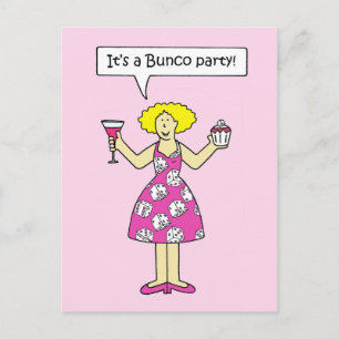 Personalizado de Invitación de Bunco Party Lady