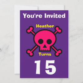 Personalizado de invitación Skull - Nacimiento-aña