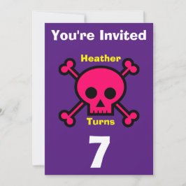 Personalizado de invitación Skull - Nacimiento-aña