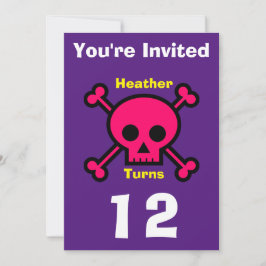 Personalizado de invitación Skull - Nacimiento-aña