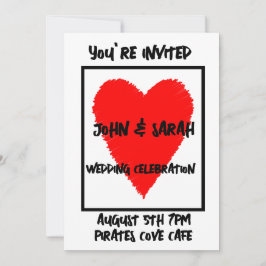 PERSONALIZADO DE INVITACIONES DE BODA DE CORAZÓN R