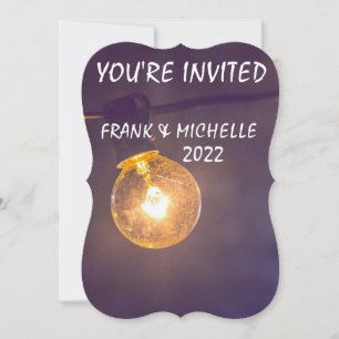 PERSONALIZADO DE INVITACIONES DE BODA DE LUCES DE