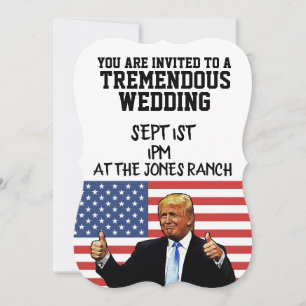 PERSONALIZADO DE INVITACIONES DE BODA DE TRUMP