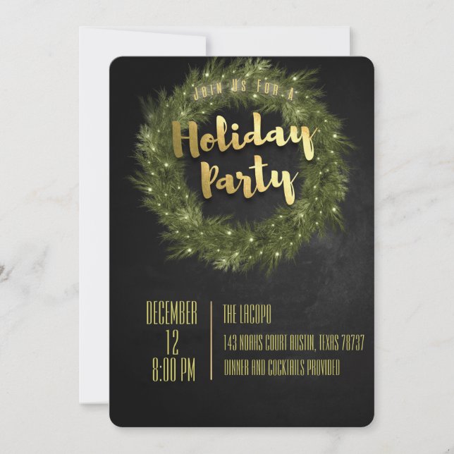 Personalizado de invitaciones de vacaciones Fiesta (Anverso)