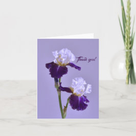 ¡Personalizado de Iris Morado Gracias! Tarjeta de 