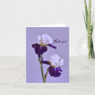 ¡Personalizado de Iris Morado Gracias! Tarjeta de 