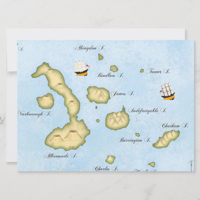 Personalizado de Islas Tropicales del Mapa del Arc (Anverso)