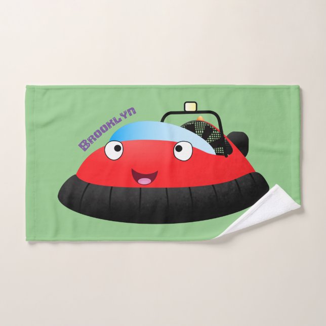 Personalizado de jornalero alegre rojo (Toalla de mano)