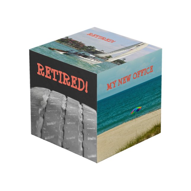 Personalizado de Jubilación Foto cubo (Angulo Anverso)