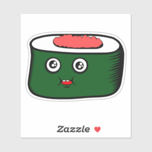 Personalizado de Kawaii Sushi - Pegatina de comida