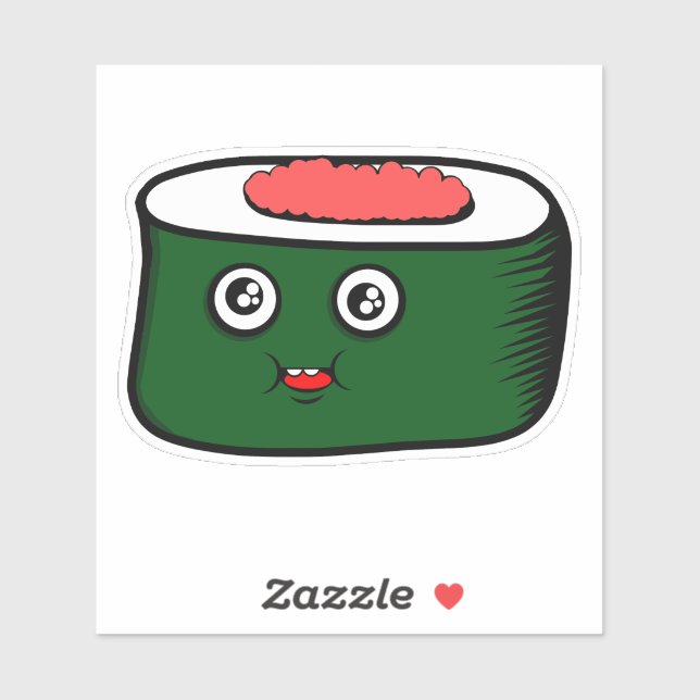 Personalizado de Kawaii Sushi - Pegatina de comida (Hoja)
