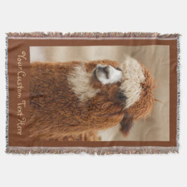 Personalizado de la Alpaca marrón arroja manta