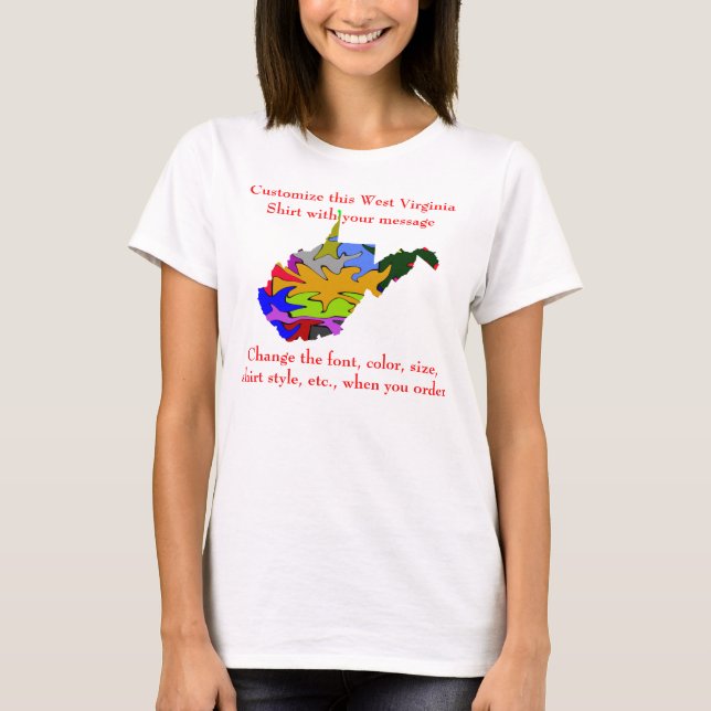 Personalizado de la camisa de Virginia Occidental (Anverso)