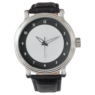 Personalizado de la cara del reloj negro blanco