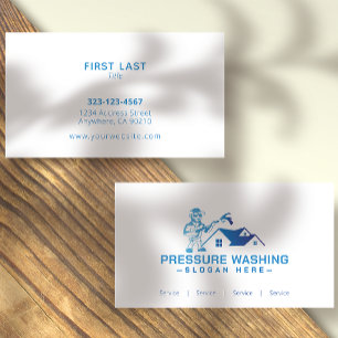 Personalizado de la presión azul Lavar tarjetas de