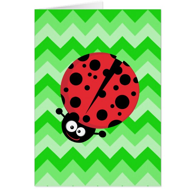 Personalizado de Ladybug en Green Zigzag (Frente)