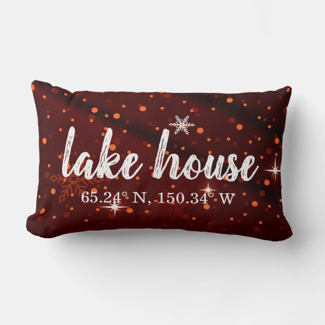 Personalizado de Lake House coordina almohada lumb (Anverso)
