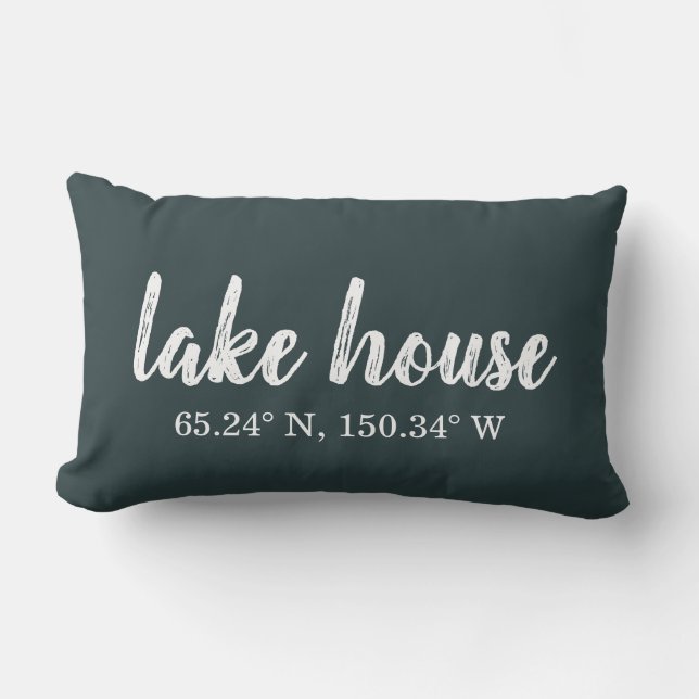 Personalizado de Lake House coordina almohada lumb (Anverso)