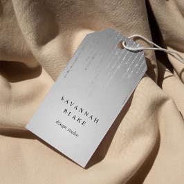 Personalizado de lluvias plateadas - Etiquetas par