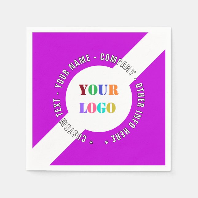 Personalizado de logotipo de su empresa servilleta (Anverso)