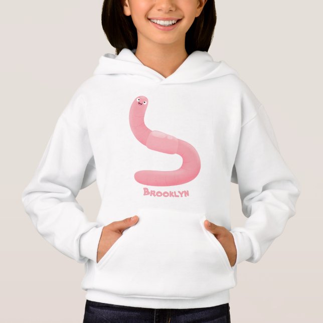 Personalizado de lombrices de tierra rosa y alegre (Anverso)