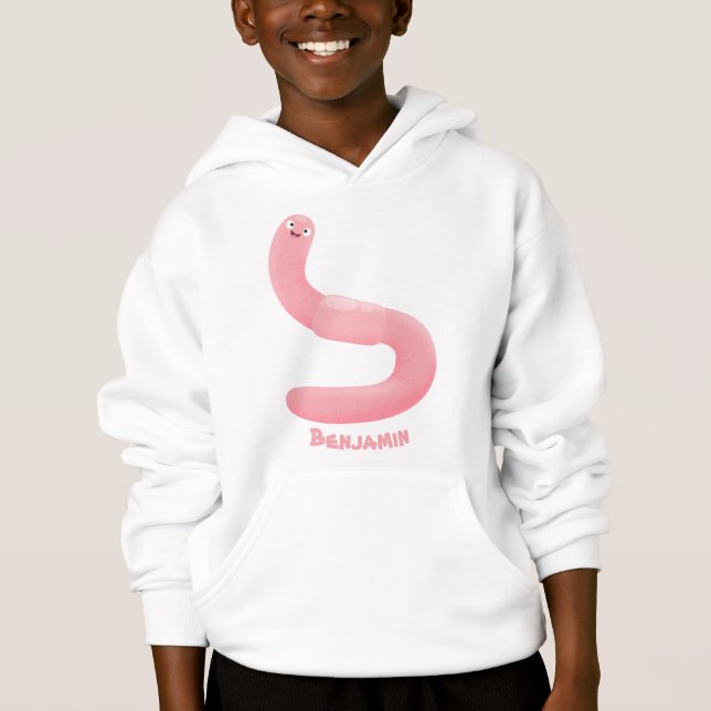 Personalizado de lombrices de tierra rosa y alegre (Anverso)