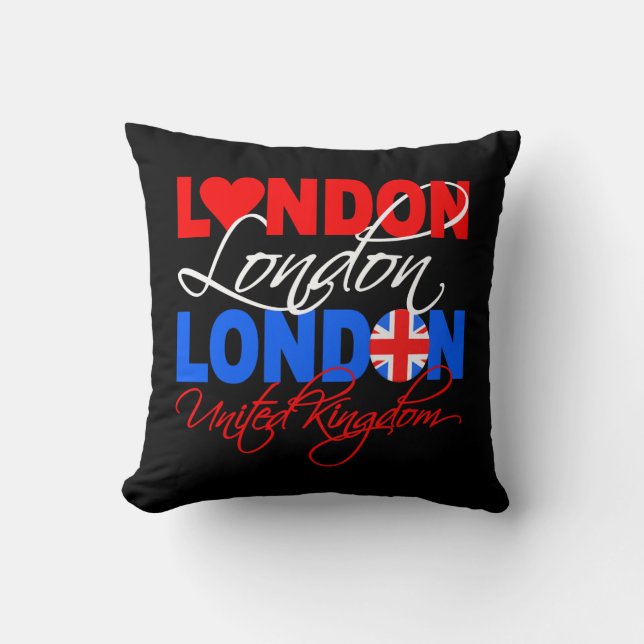 Personalizado de Londres tirando almohada (Anverso)