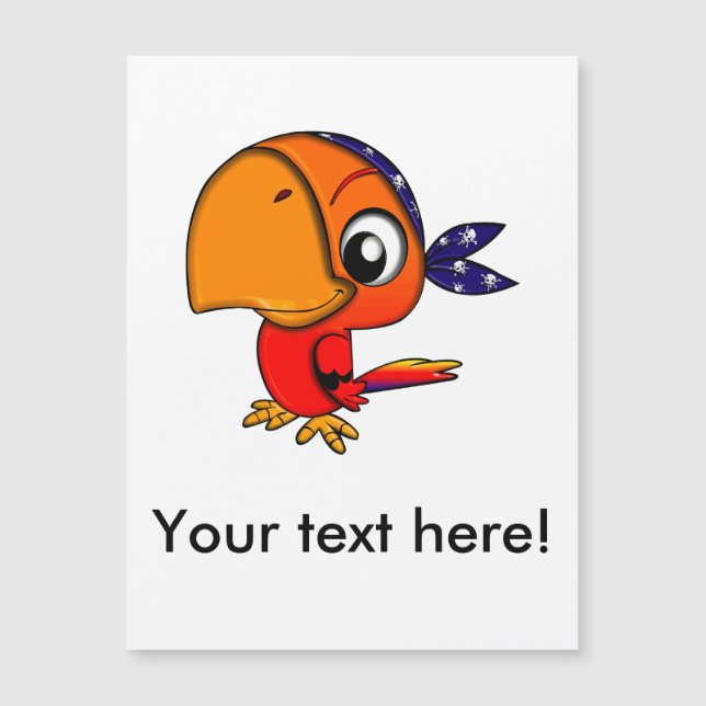 personalizado de loro naranja (Anverso)