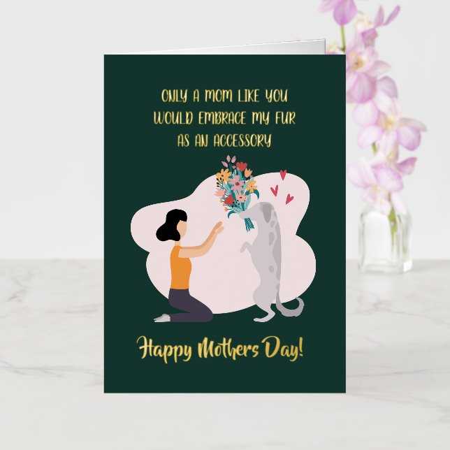 Personalizado de mamá perro feliz día de la madre (Orquídea)