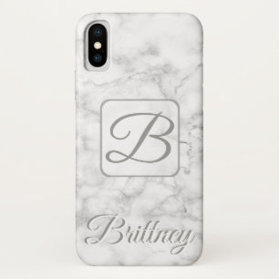 Personalizado de mármol blanco Iphone x funda