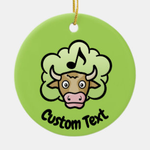 Personalizado de metano de vaca Ornamento cerámico