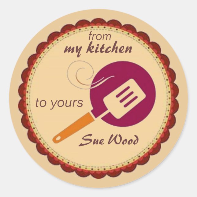 Personalizado De Mi Cocina A Sus Pegatinas (Anverso)