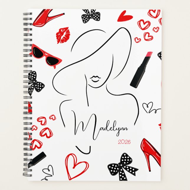 Personalizado de moda planificador del día natural (Anverso)