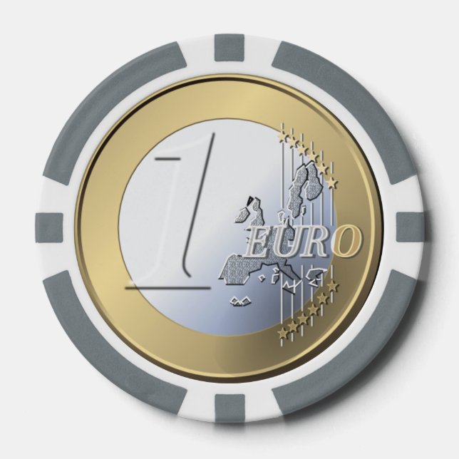 Personalizado de monedas en euros fichas de póker (Anverso)