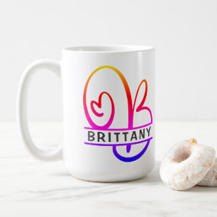 Personalizado de monograma cardíaco tazas de café