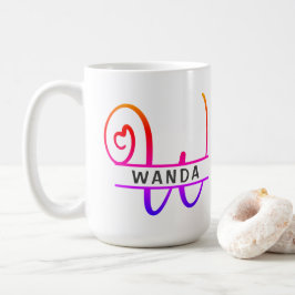 Personalizado de monograma cardíaco tazas de café 