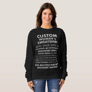 Personalizado de mujeres sudaderas negras personal