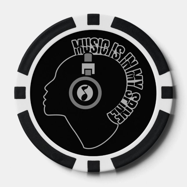 Personalizado de música, fichas de póker (Anverso)