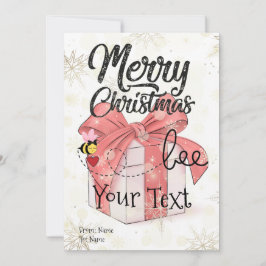 Personalizado de Navidad de Cute Bee Merry