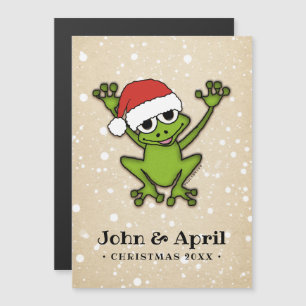 Personalizado de navidades Frog Magnet