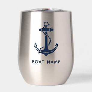 Personalizado de nombre de barco azul de la Marina