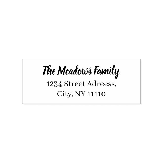 Personalizado de nombre familiar 1" x 2,5" Sello d (Impresión)