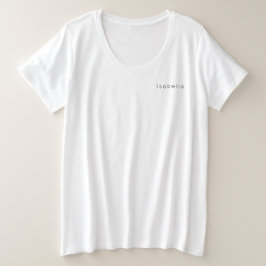 Personalizado de nombre personal blanca y elegante