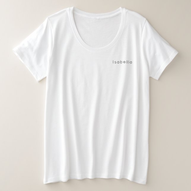 Personalizado de nombre personal blanca y elegante (Anverso del diseño)