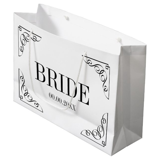 Personalizado de novia boda bolsa de regalo para n (Angulo Anverso)
