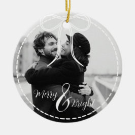 Personalizado de ornamento navideño moderno Una fo