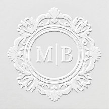 Personalizado de Ornate Floral Monograma Boda