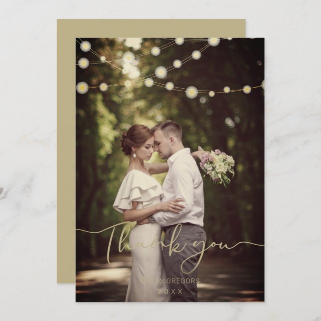 Personalizado de oro Boda ligero festivo guión cap (Anverso / Reverso)